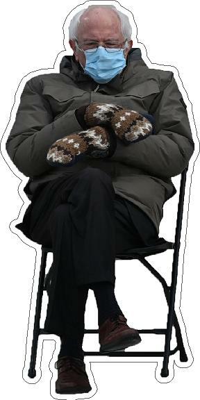 Bernie Sanders Mittens Meme Inauguration 2021 Sticker Decal TS
