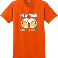 New Year Grab a beer - New Years Shirt -12 color choices