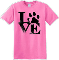 
              Love dog paw print - Dog- Novelty T-shirt
            