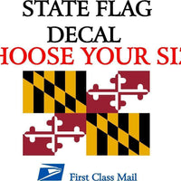 MARYLAND STATE FLAG, STICKER, DECAL, state Flag of Maryland 5 YR VINYL