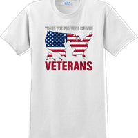 THANK YOU FOR YOUR SERVICE, Veterans day Soldier USA Support T-Shirt