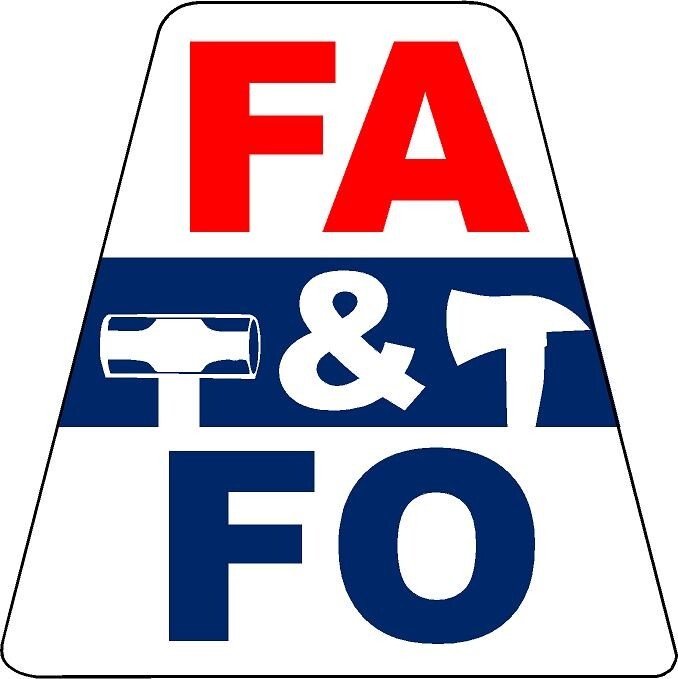 FA & FO FIREFIGHTER HELMET TETS TETRAHEDRONS HELMET STICKER REFLECTIVE