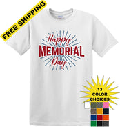 
              Memorial Day shirt burst We Will Always Remember 13 color choices -mds3
            