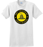 
              Don't Tread On Me SHIRT LIBERTY OR DEATH Gadsden Flag 2nd Guns SM-5XL-DTOMS1
            