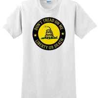 Don't Tread On Me SHIRT LIBERTY OR DEATH Gadsden Flag 2nd Guns SM-5XL-DTOMS1