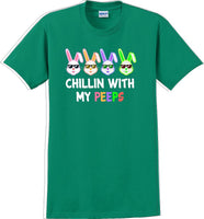 
              Chillin with my PEEPS - Distressed Design adult Easter T-shirt SM-5XL 13 COLORS
            