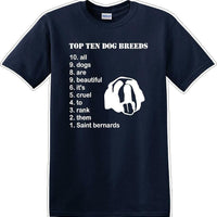 TOP TEN DOG BREEDS-SAINT BERNARD - Dog- Novelty T-shirt
