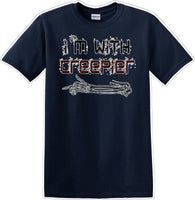 
              I'M WITH CREEPIER POINTING RIGHT - Halloween - Novelty T-shirt
            
