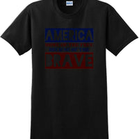 HOME OF THE FREE, BECAUSE OF BRAVE Veterans day Soldier USA Support T-Shirt