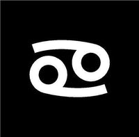 
              Cancer Zodiac Sign Horoscope Decal, Sticker, 5"in 3M White 5yr Vinyl
            