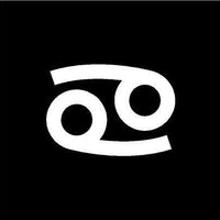 Cancer Zodiac Sign Horoscope Decal, Sticker, 5"in 3M White 5yr Vinyl