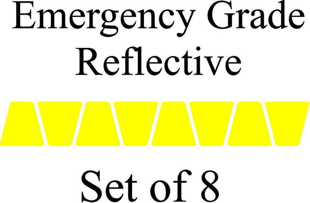 Yellow HELMET TETS TETRAHEDRONS HELMET STICKER  EMT EMERGENCY GRADE REFLECTIVE
