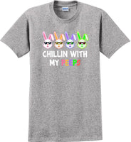 
              Chillin with my PEEPS - Distressed Design adult Easter T-shirt SM-5XL 13 COLORS
            