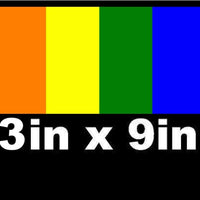 3X9 Gay Pride Rainbow Flag Car Vinyl Decal Outdoor Window Car Sticker LGBT, PR1