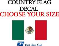 
              MEXICAN COUNTRY FLAG, STICKER, DECAL, 5YR VINYL,Country flag of Mexico
            