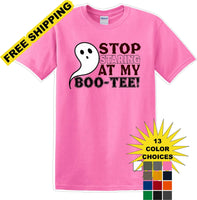 
              STOP STARING AT MY BOO-TEE - Halloween - Novelty T-shirt
            