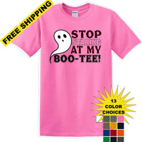 STOP STARING AT MY BOO-TEE - Halloween - Novelty T-shirt