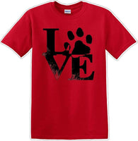 
              Love dog paw print - Dog- Novelty T-shirt
            