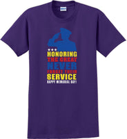 
              HONORING THE GREAT NEVER FORGET, Veterans day Soldier USA Support T-Shirt
            