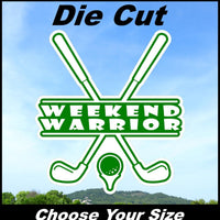 Weekend Warrior Golfer Decal Sticker for Car and Truck Window or Bumper