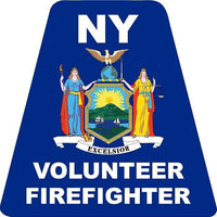 
              NEW YORK Volunteer FireFighter HELMET TETS TETRAHEDRONS STICKER REFLECTIVE
            