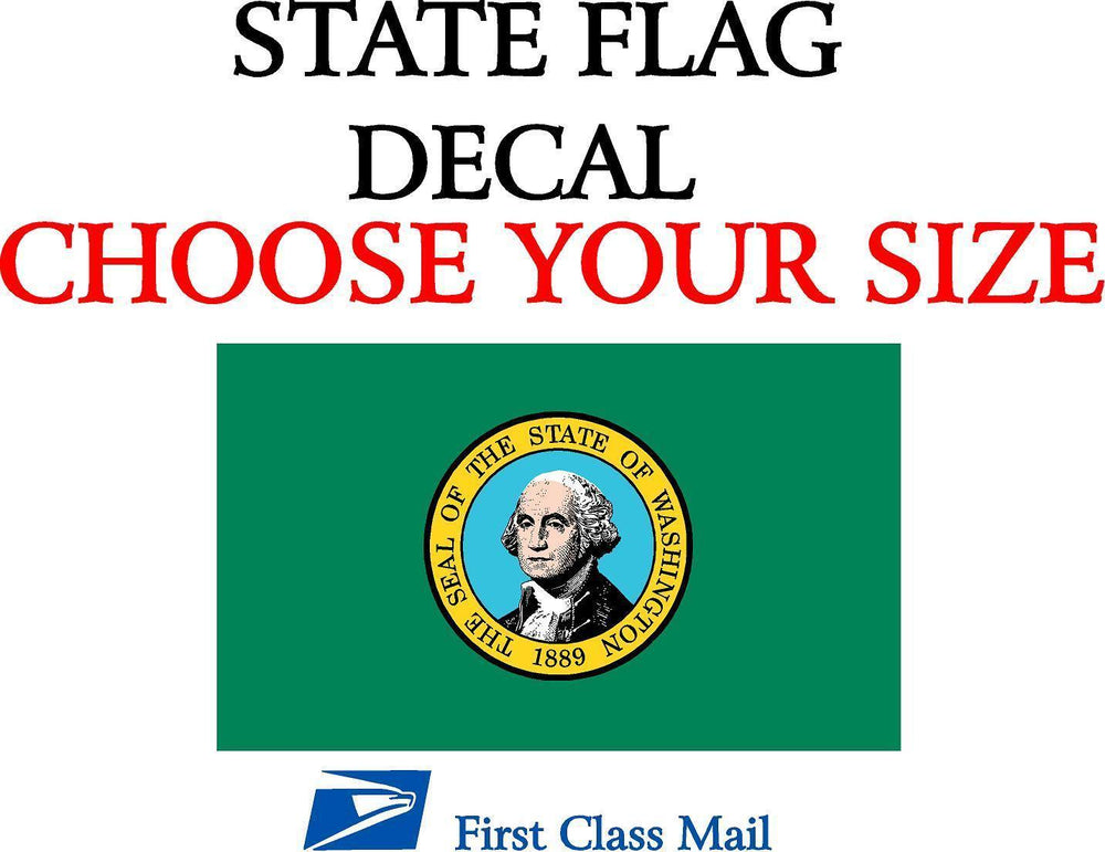 WASHINGTON STATE FLAG, STICKER, DECAL, 5YR VINYL State Flag of Washington