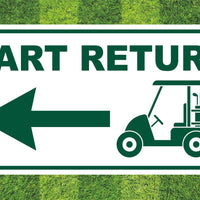 Golf Course Aluminum Cart Return Direction Sign for  the ClubHouse