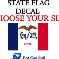 IOWA STATE FLAG, STICKER, DECAL, 5 YR VINYL State Flag of Iowa