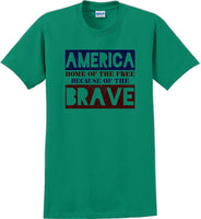 
              HOME OF THE FREE, BECAUSE OF BRAVE Veterans day Soldier USA Support T-Shirt
            