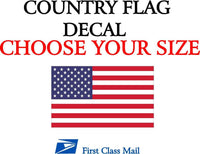 
              U.S.A. COUNTRY FLAG, STICKER, DECAL, 5 YR VINYL
            