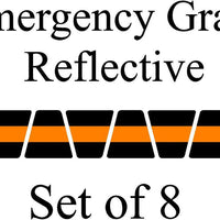 Black w/ Orange Stripe HELMET TETS TETRAHEDRONS HELMET STICKER  EMT REFLECTIVE