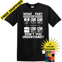 Gear Shift Language - Funny shirt - short sleeved T-shirt