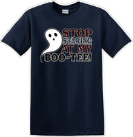 
              STOP STARING AT MY BOO-TEE - Halloween - Novelty T-shirt
            