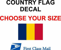 
              CHAD COUNTRY FLAG, STICKER, DECAL, 5YR VINYL, Country Flag of Chad
            