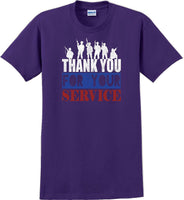 
              THANK YOU FOR YOUR SERVICE, Veterans day Soldier USA Support T-Shirt
            
