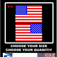 RIGHT & LEFT American Flag USA mirrored Vinyl Decals Boat truck car/sticker 3m