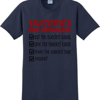 Valentine's Day Checklist  - Valentine's Day Shirts - V-Day shirts