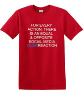 
              Social Media Equal & Opposite Overreaction - Fun shirt - T-shirt TSM06
            