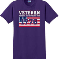 VETERAN PAYING THE BILL SINCE 1776 Veterans day Soldier USA Support T-Shirt