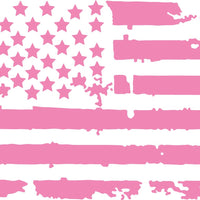 Chevrolet Silverado Back Window Distressed American Flag Decal 2019-2024