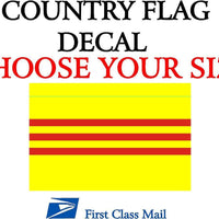 South Vietnamese COUNTRY FLAG, STICKER, DECAL, 5YR VINYL, country Flag of Angola