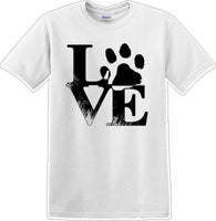 
              Love dog paw print - Dog- Novelty T-shirt
            