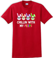 
              Chillin with my PEEPS - Distressed Design adult Easter T-shirt SM-5XL 13 COLORS
            
