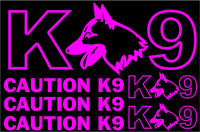 
              Caution K9 Unit Set - Die-cut Vinyl Decal -Car / Truck / Window Sticker Kit - K1
            