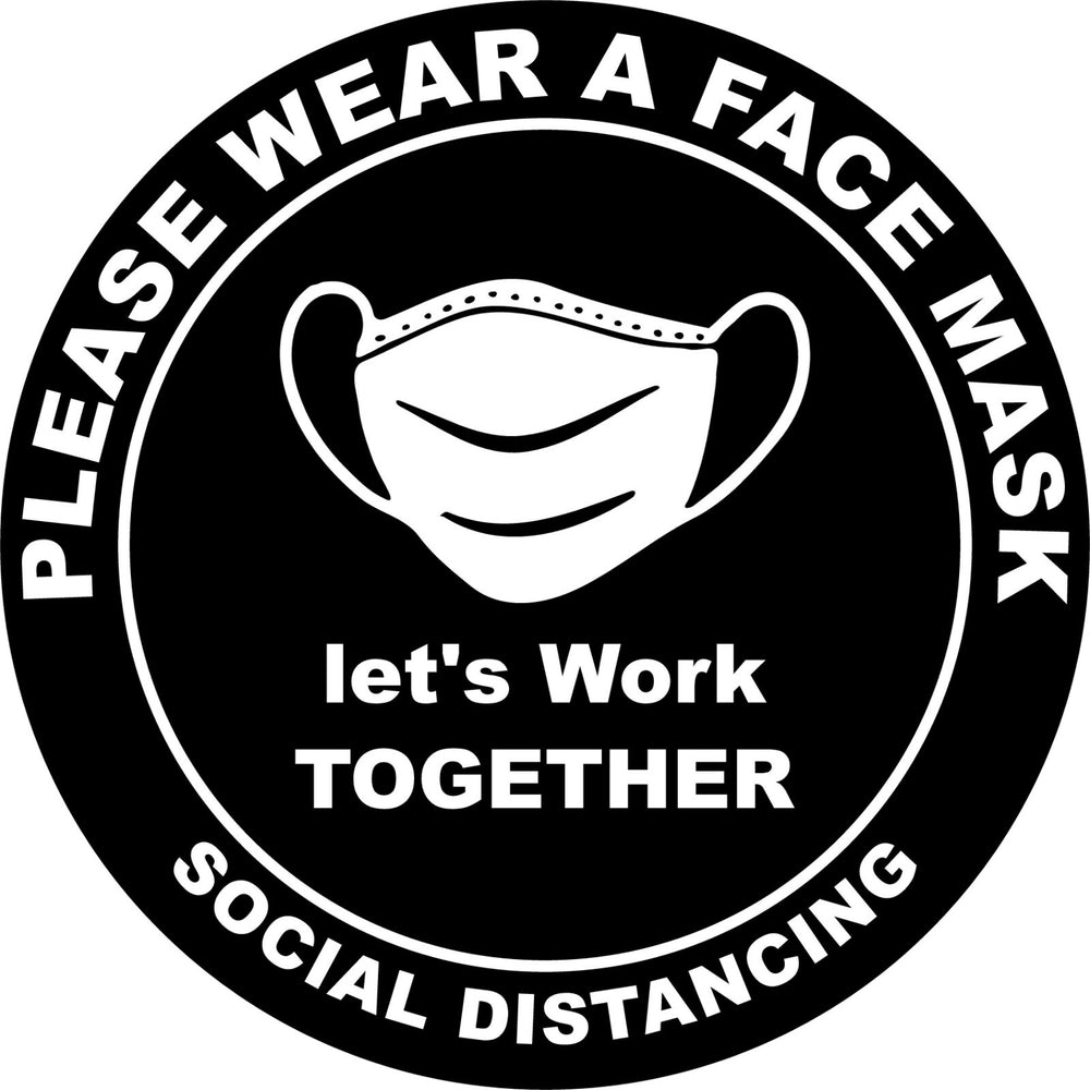 Please wear a face mask window Decal sticker social distancing Choose your color