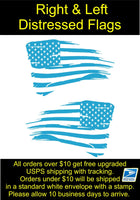 
              American Flag Distressed Right & Left Vinyl Decal Sticker  14 Colors 6yr vinyl
            
