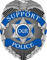 
              Support our Police Vinyl Decal Police Badge REFLECTIVE
            