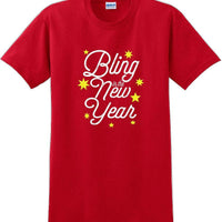 Bling in the New Year with stars T-Shirt - New Years Shirt - 12 color choices