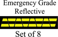 
              Lime w/ Black Stripe HELMET TETS TETRAHEDRONS HELMET STICKER  EMT REFLECTIVE
            