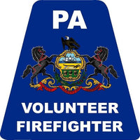 
              PA Volunteer FireFighter HELMET TETS TETRAHEDRONS HELMET STICKER REFLECTIVE
            